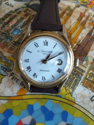 Vintage Ladies Le Cheminant Watch Swiss Automatic - Date - Strap - V.  G.  W.  C.