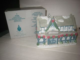 Vintage Partylite Ceramic Candle Shop House Tealight Candle Holder; Po266,  Box