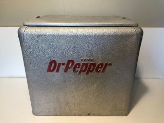 Vintage Dr.  Pepper Cooler Aluminum Collectible