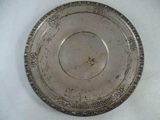 Antique Sterling Silver Flower Plate Dish Tray Royal Rose Mueck - Carey 259.  5g Vtg