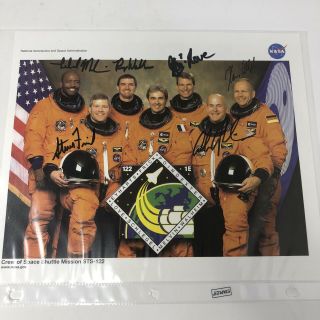 Nasa Crew Of Space Shuttle Mission Sts - 122 Autographed Photo 100