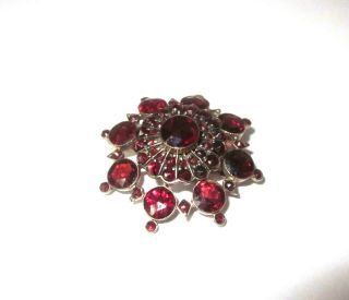 Pin Jewelry Brooch Pendant Vintage Antique Garnet Estate 10k Gold