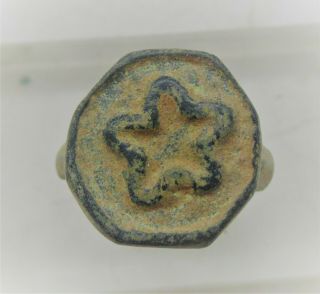 Detector Finds Ancient Medieval Bronze Ring With Floral Engraving