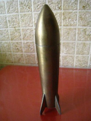 Old VTG Soviet Russian Metal Lighter Gas Space Rocket Souvenir 5 