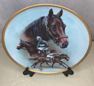American Artists Collectible Plate " John Henry:bill Shoemaker Up” By Fred Stone