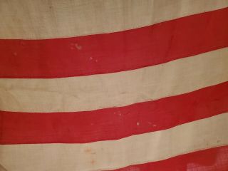 Antique 46 Star U.  S.  Flag,  In Service July 4th,  1908 - July 3rd,  1912.  4 ft.  X 6ft. 3