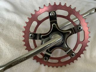 1981 Stamped Mongoose Crank W Shimano 44t Chain Ring Motomag Californian Vintage