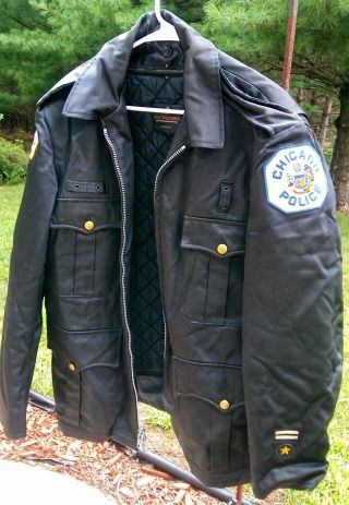 Chicago Police Jacket Coat - Removable Liner And Winter Collar 42l
