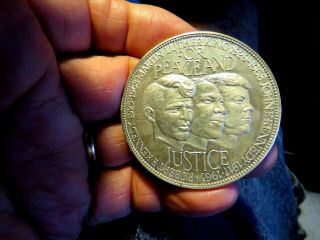 John F.  Kennedy Martin Luther King Robert Kennedy Silver Medal 46 Grams 50mm