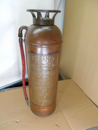 Vintage - Copper & Brass - Essany Fire Extinguisher - 2 1/2 Gal.  - Empty