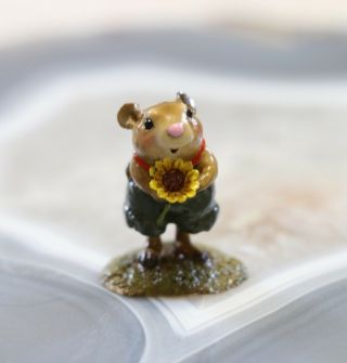 Retired Wee Forest Folk Fb - 1 - Woodchuck Miniature Figurine