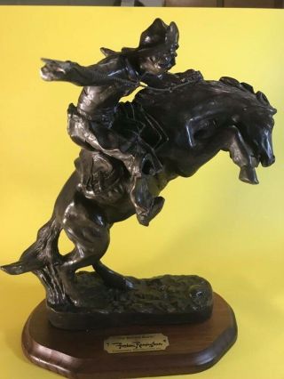 Vintage Remington Bronze Statue " The Bronco Buster "