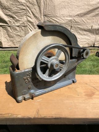 Vintage 10 " Wet Grinding Stone Craftsman Grinder Sharpening Wheel Tool Knife