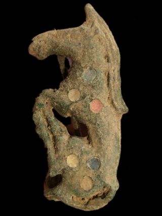 Ancient Roman Bronze Coloured Enamelled Horse Fibula Brooch - 200 - 400 Ad (22)