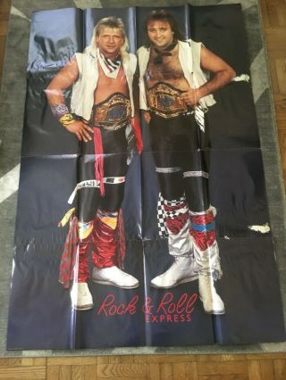 Vintage Wrestling Rock N Roll Express Rare Fan Club Poster