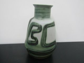 Vintage Signed Harsa Hand - Painted Israel Art Pottery Vase