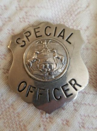 State Of Pennsylvania Special Officer Badge Vintage Obsolete