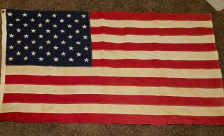 American Flag & Banner Of Jersey 3x5 Embroidered Stars Comet Brand 50 Stars