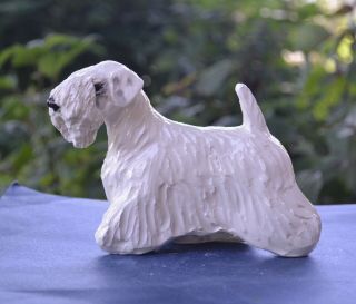Sealyham Terrier.  Handsculpted Ceramic.  Ooak.  Look
