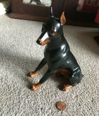 Large/rare Vintage Mortens Studio Doberman Dog Figurine From Estate