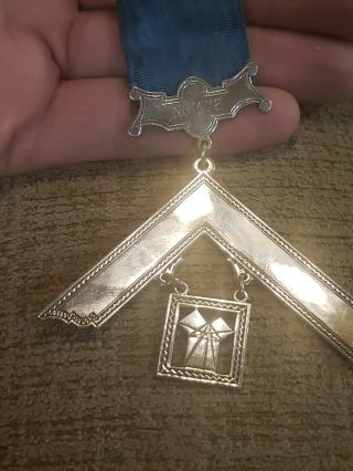 RARE 1972 UNIONDALE PENNA STERLING SILVER MASONIC PAST MASTER MEDAL BADGE CASE 3
