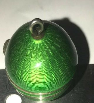 Vintage Ball Watch - Didesheim - Sterling Ball,  Perfect Green Enamel - Needs