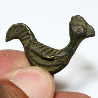 Ancient Roman Or Byzantine Bronze Bird Ornament