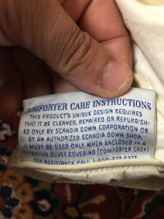 Vintage SCANDIA Goose Down Duvet Comforter King 108” x 94” 3
