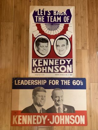Two Kennedy - Johnson 1960 Presidential Campaign Posters