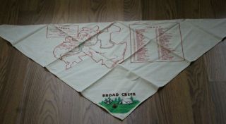 Vintage BROAD CREEK Boy Scout Camp NECKERCHIEF Eager Beavers BSA Uniform Scarf 3