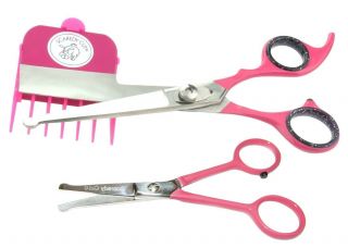 SCAREDY CUT,  TINY TRIM Silent Pet Grooming Kit for CATS,  Pink 8 Piece Kit Combo 2