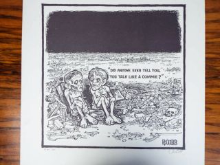 Vintage Signed Ron Cobb Print Ltd Ed Underground Press Cartoon Anti Commie