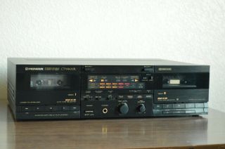 Vintage Pioneer Ct - W600r Auto Reverse Dual Tape Cassette Deck Player Japan