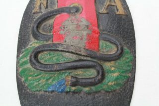 Antique Cast Iron Fire Mark Insurance Association of Philadelphia FA Plaque 3