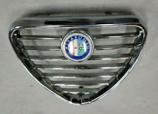 Alfa Romeo Front Grill Berllina 2000 Vintage With 7 Chrome Bars Shield Grille
