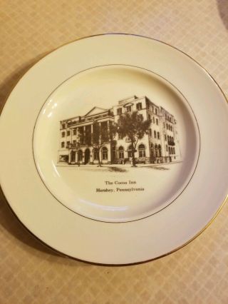Vintage Souvenir Plate Of The Historic Cocoa Inn In Hershey Pa