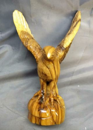 Old Vintage American Eagle Wood Carving Carved Wood Statue Bird