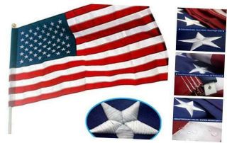 Vsvo American Flag Pole Sleeve Banner Style 3x5 Ft - Heavy Duty Outdoor Us Usa F