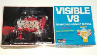 Vintage 1977 Revell Visible V8 Engine Model Kit 1:4 Scale Factory Bags