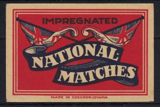 Large Vintage Matchbox Advertising Label R53