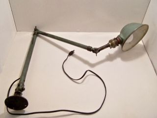 Vintage Industrial Articulated Bench/machine/desk Lamp -