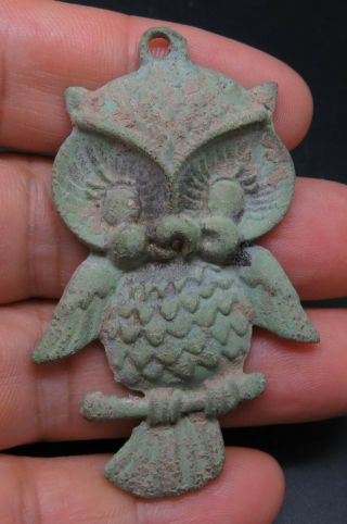 Ancient Near Eastern Bronze Owl Statue Detecting Finds