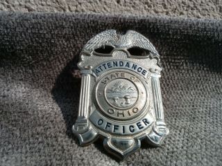 Vintage State Of Ohio Officer Attendance Officer Badge Pin