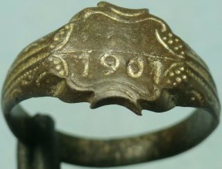 20th C.  Bronze Ring,  " 1901 "