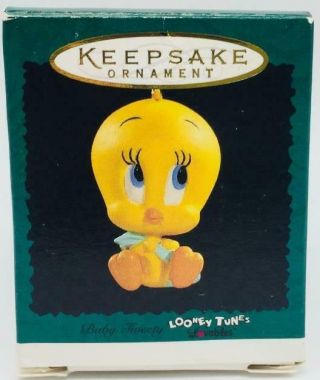 1996 Baby Tweety Hallmark Miniature Ornament Looney Tunes Tweety