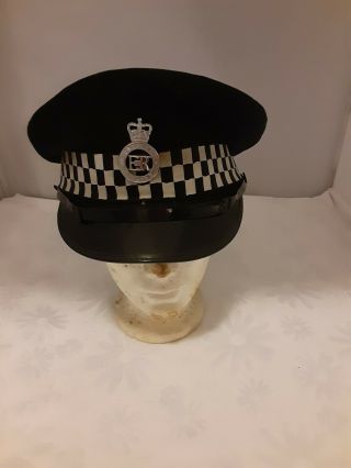 Vintage Rare Sussex Police Hat Great Britain Grantham England Cap Uniform Gear