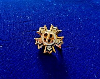 Vintage Sigma Nu Fraternity Badge Snake Pin - Garnet Eye - Oklahoma State C/1946