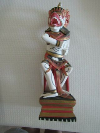Vintage Wood Carving Of Hindu God Guarda Made In Indonesia.