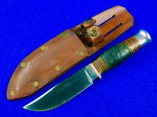 Vintage British English Wade & Butcher Sheffield Hunting Fighting Knife W Sheath