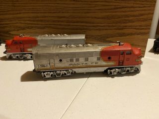 Lionel 2343 Vintage O Santa Fe F3 Aa Diesel Locomotive Set